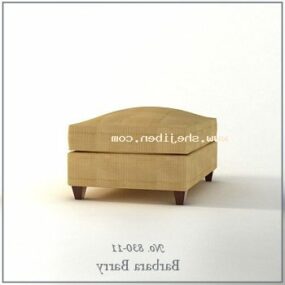 Elegant Square Stool Furniture 3d model