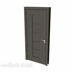Brown Wood Door Home Furniture 3d model
