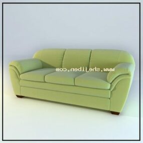 Green Sofa Three Seats 3d model