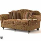 Vintage Double Sofa Brown Color