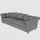 Colore del tessuto grigio del divano del salotto
