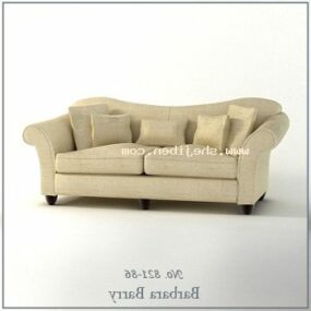 Moderne Sofa Beige Stof Tekstil 3d model