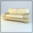 Two Seats Sofa Leather V1