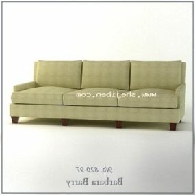 3д модель дивана с винтажным узором ткани