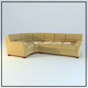 L Sofa Office Living Room Furniture 3d model