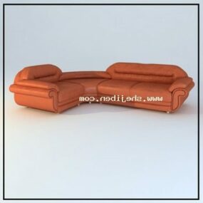 L Type Sofa Corner Leather Material 3d model