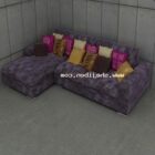 Multiplayer sofa 3d model .