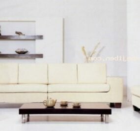 Sofa Beige Farve 3d model