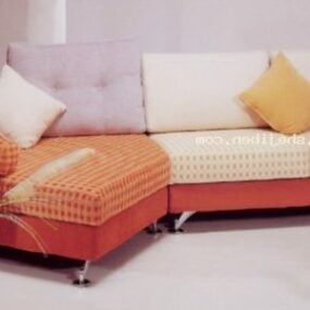 Sofa Fabric Stylized Shaped 3d model