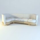 Model 3d sofa lounge multipemain melengkung.