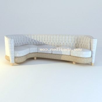 Geschwungenes Lounge-Sofa mit hoher Rückenlehne