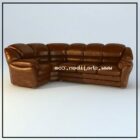 Realistic Leather Corner Sofa
