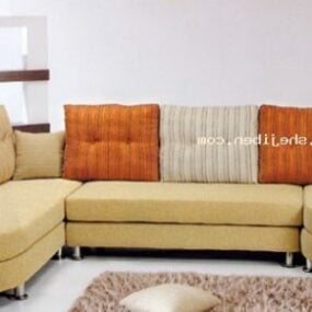 Corner Sofa Living Room Furniture 3d model