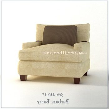 Sofa Armchair Beige Fabric