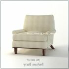 Modern minimalist casual single sofa 3d model .