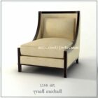Modern minimalist casual single sofa 3d model .