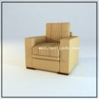 Modernes minimalistisches lässiges Einzelsofa 3D-Modell.