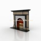 European fireplace 3d model .
