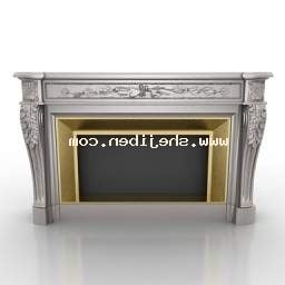 European Fireplace Greek Decoration 3d model