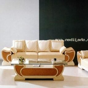 Moderni keltainen kangas sohvapöytä 3d-malli