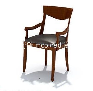 Cadeira de jantar, madeira, couro, material
