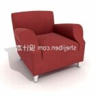 Fabric single sofa chair 3d model .