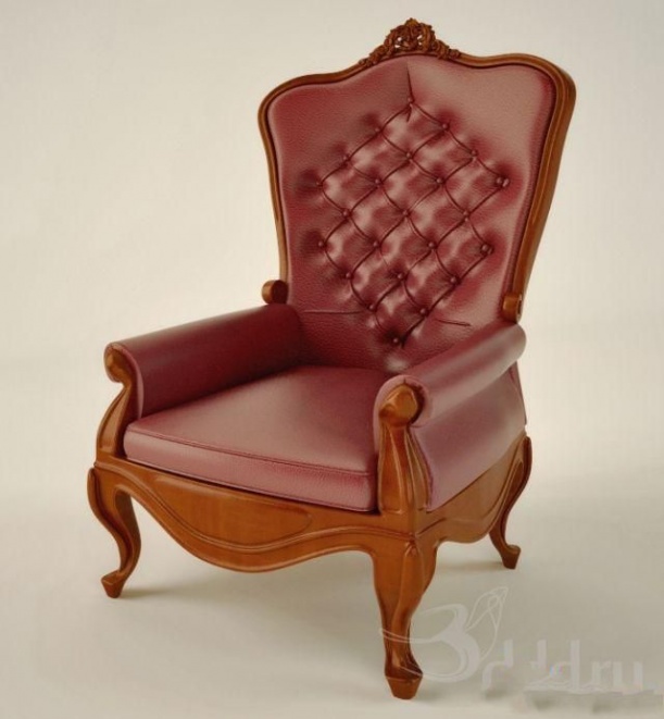 European Red Leather Sofa Armchair
