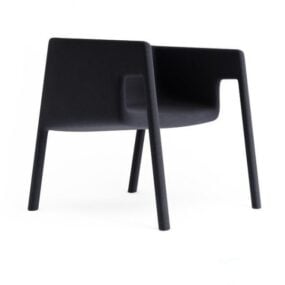 咖啡椅黑色塑料材质3d模型