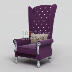 Purple Chair European Style 3d model