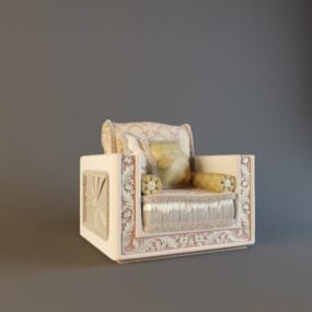 Evropský model křesla Royal Velvet Sofa 3D
