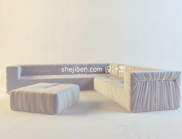 Corner Sofa With Ottoman