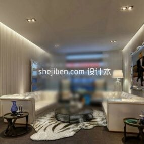 Club Interior With Sofa 3d model