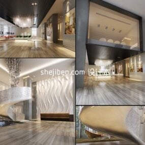 大厅空间现代室内风格3d模型