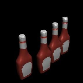 辣椒酱瓶3d模型