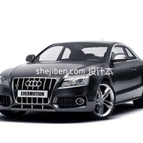 Audi Car Black Painted 3d model