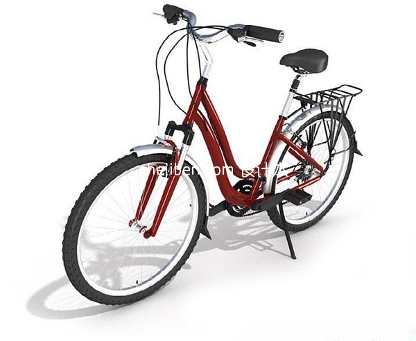 Красный велосипед среднего размера