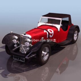 3д модель старинного гоночного автомобиля