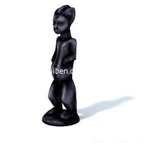 3д модель скульптуры древней африканской фигуры