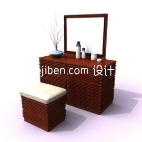 Wash Basin Wooden Sanitary 3d model
