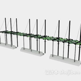3D model moderní architektury autobusového nádraží