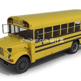 School Bus America 3d model