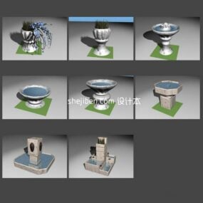 Water Fountain Pack 3d-malli