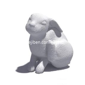 Rabbit Sculpture Statue 3d model