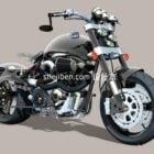 Modèle 3D Harley Moto.