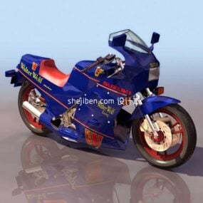 Classic Sport Motorcycle 3d model