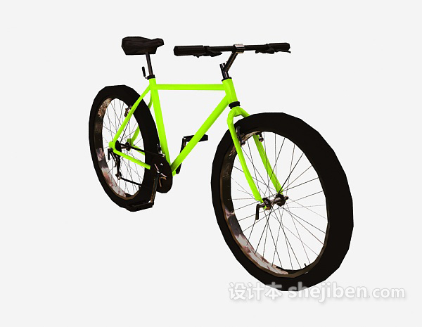 Велосипед зеленый окрашенный