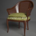 Chaise en rotin marron