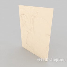 Wall Carved Sculpture Style 3d model
