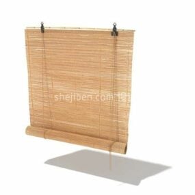Cortina de bambú asiática modelo 3d