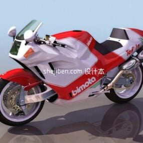 Model 3D w stylu sportowym motocykla